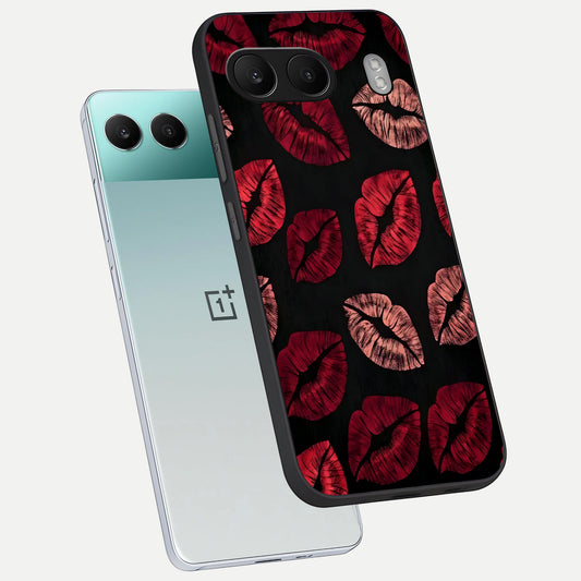  Midnight Kiss Love phone case For Oneplus Nord 4 showing premium glass back cover with detailed artwork