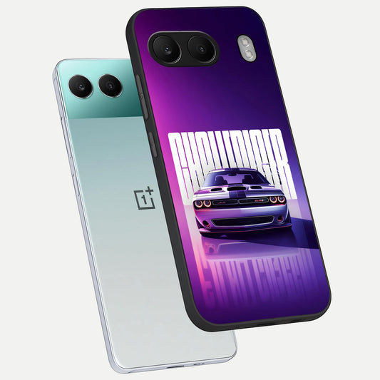  Midnight Muscle Ride phone case For Oneplus Nord 4 showing premium glass back cover with detailed artwork