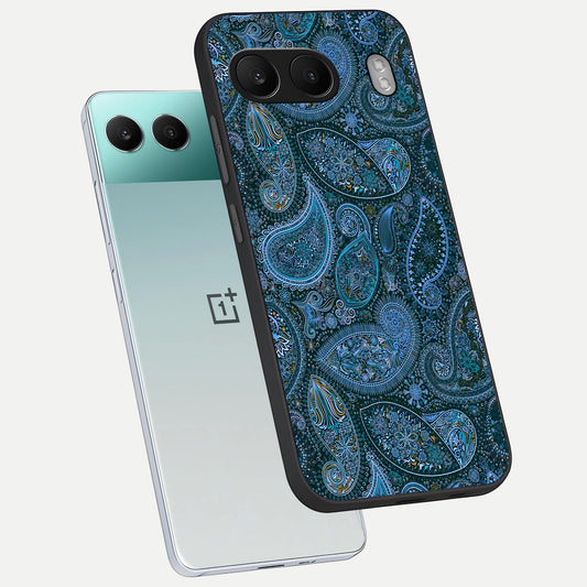  Midnight Paisley Glow phone case For Oneplus Nord 4 showing premium glass back cover with detailed artwork