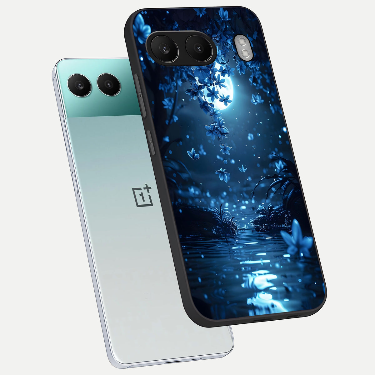  Moonlight Petal Dream phone case For Oneplus Nord 4 showing premium glass back cover with detailed artwork