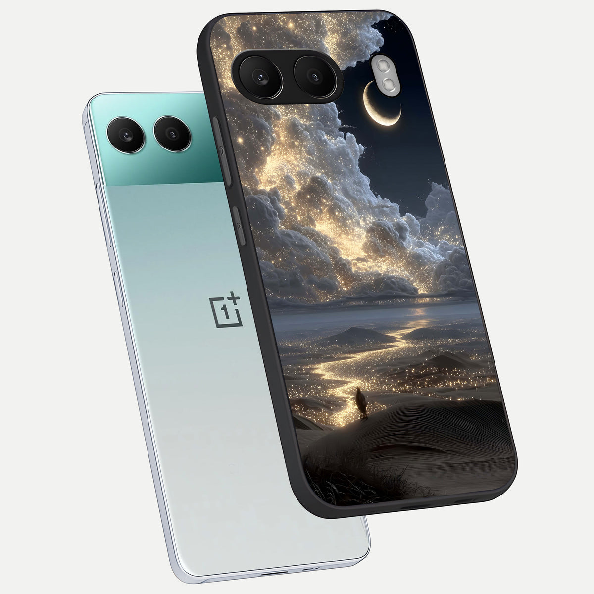  Moonlight Spark Path phone case For Oneplus Nord 4 showing premium glass back cover with detailed artwork