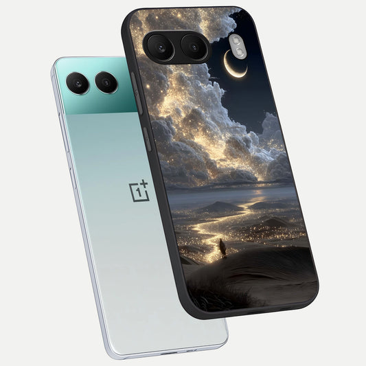  Moonlight Spark Path phone case For Oneplus Nord 4 showing premium glass back cover with detailed artwork