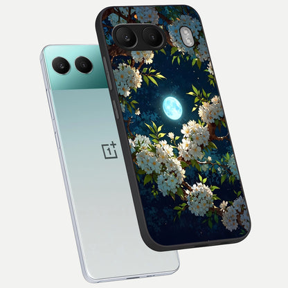  Moonlit Blossom Dream phone case For Oneplus Nord 4 showing premium glass back cover with detailed artwork