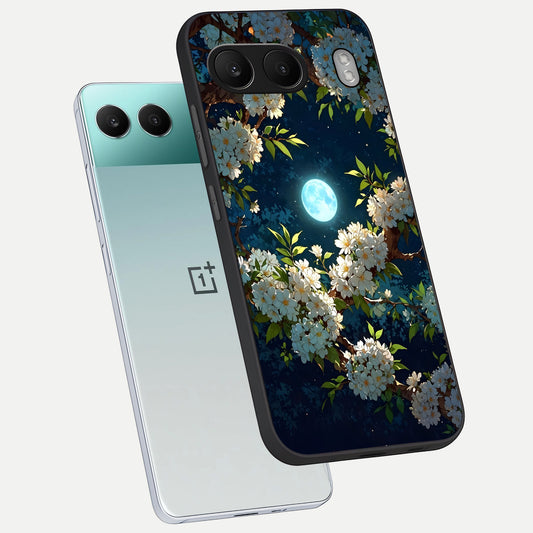  Moonlit Blossom Dream phone case For Oneplus Nord 4 showing premium glass back cover with detailed artwork