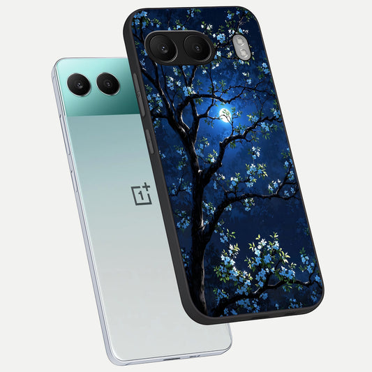  Mystic Floral Night phone case For Oneplus Nord 4 showing premium glass back cover with detailed artwork