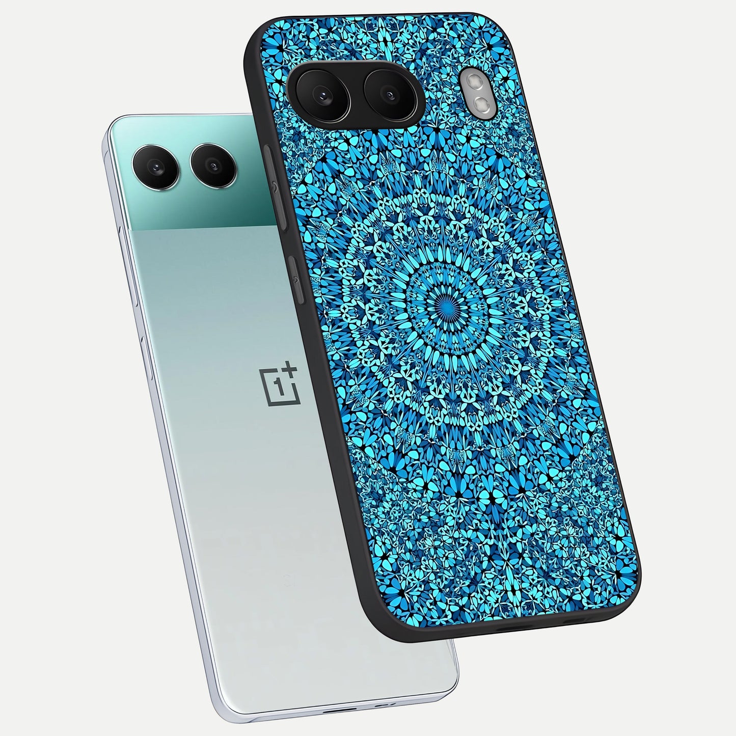  Ocean Bloom Mandala phone case For Oneplus Nord 4 showing premium glass back cover with detailed artwork