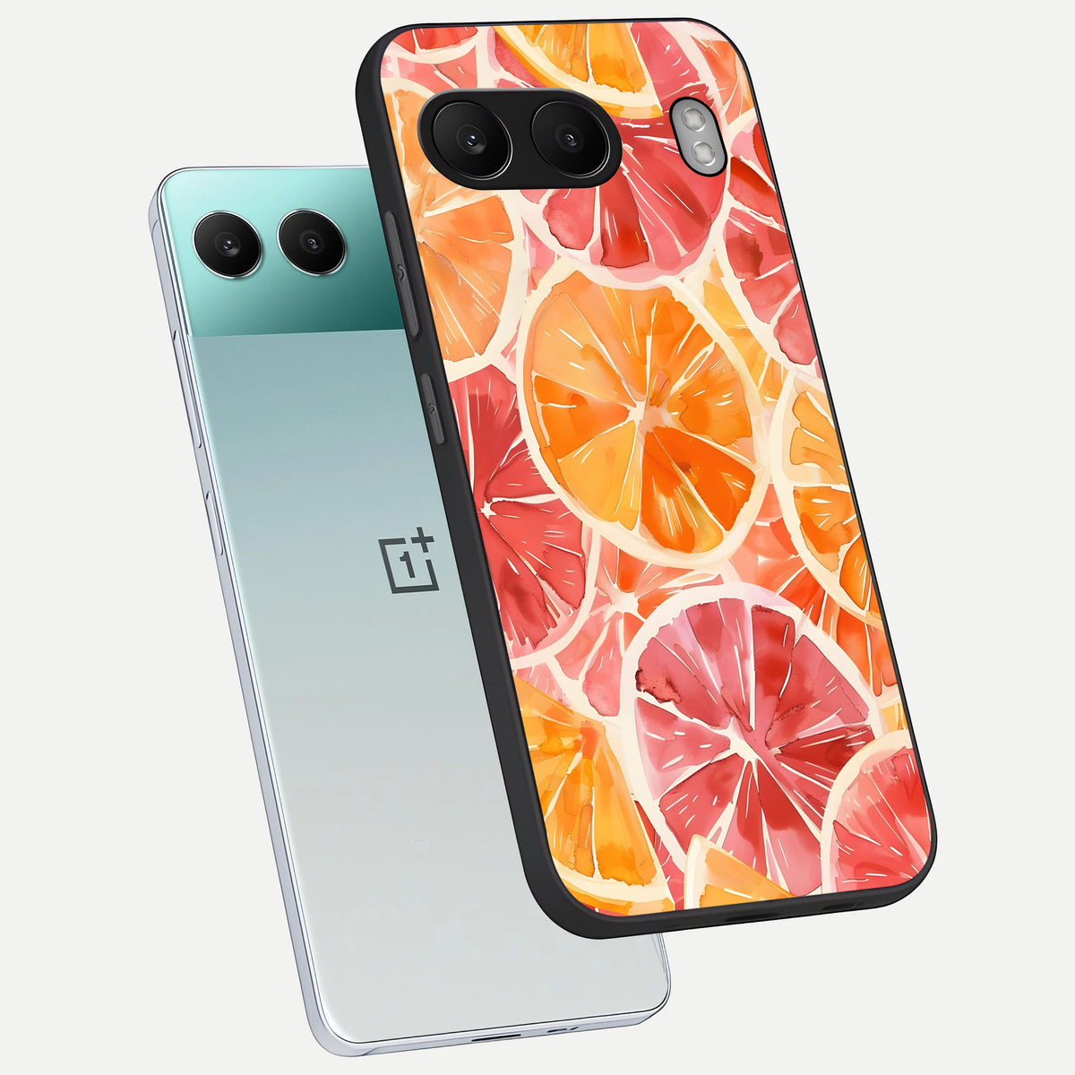  Orange Fruits Pattern phone case For Oneplus Nord 4 showing premium glass back cover with detailed artwork