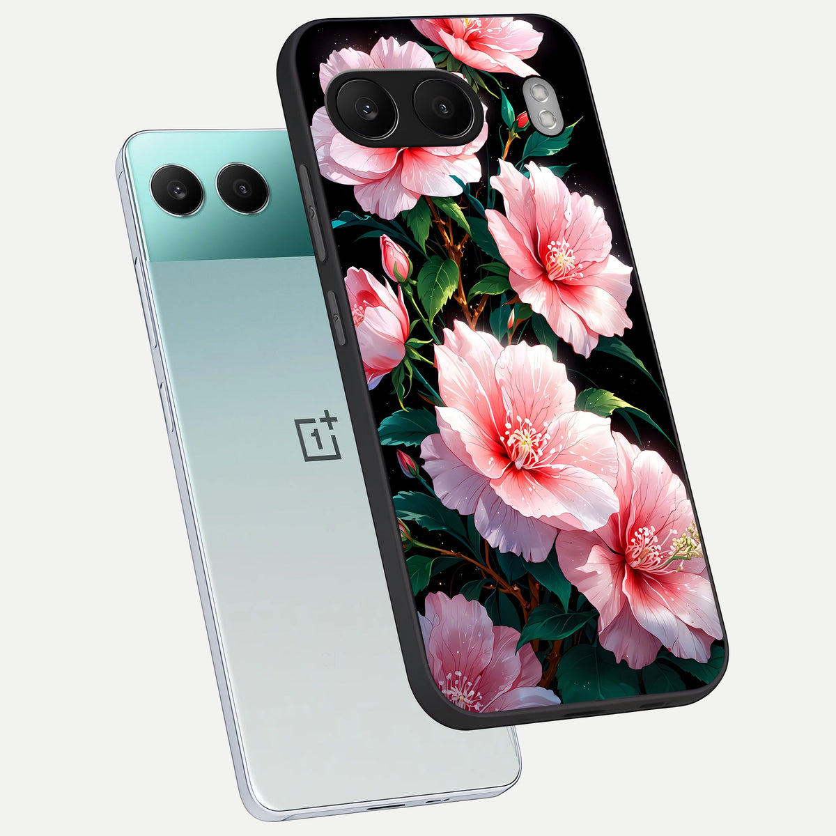  Peach Flower phone case For Oneplus Nord 4 showing premium glass back cover with detailed artwork