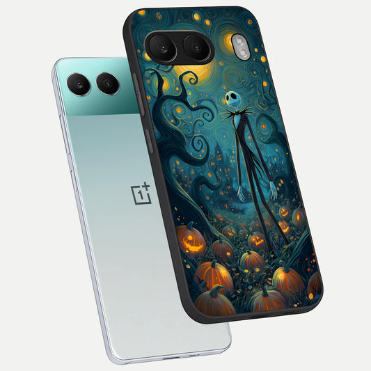  Pumpkin Moonlight Tale phone case For Oneplus Nord 4 showing premium glass back cover with detailed artwork