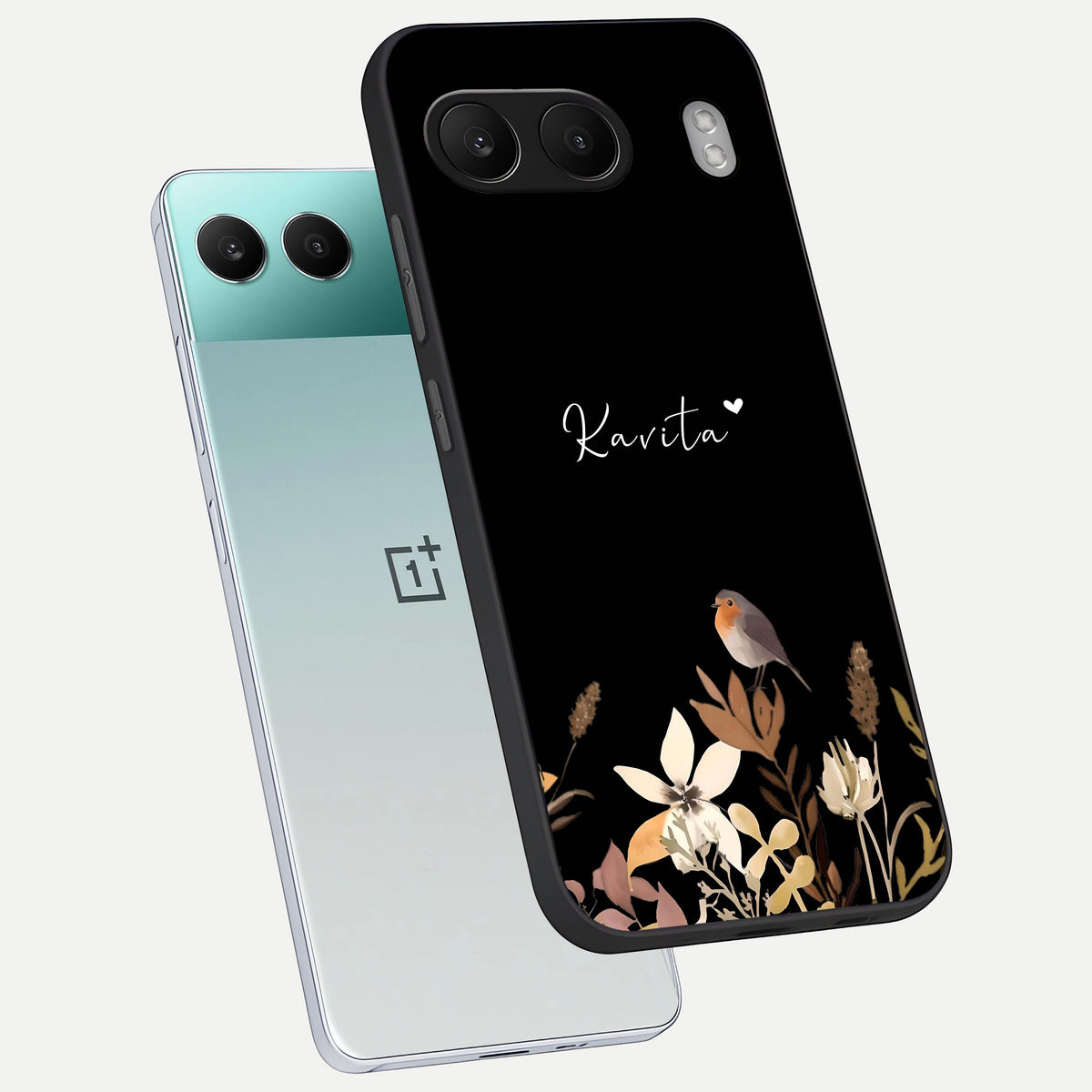  Quiet Garden Tune Custom Name phone case For Oneplus Nord 4 showing premium glass back cover with detailed artwork