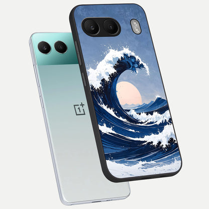  Rising Tide Power phone case For Oneplus Nord 4 showing premium glass back cover with detailed artwork