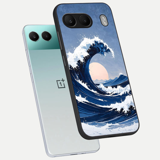  Rising Tide Power phone case For Oneplus Nord 4 showing premium glass back cover with detailed artwork