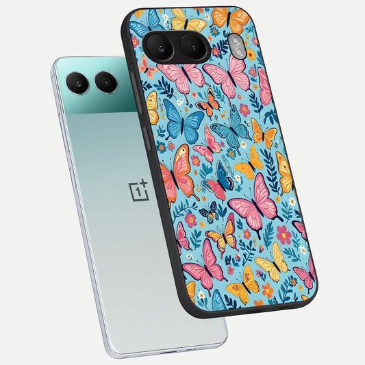  Spring Wing Garden phone case For Oneplus Nord 4 showing premium glass back cover with detailed artwork