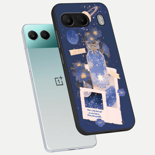  Starlit Cosmic Jar phone case For Oneplus Nord 4 showing premium glass back cover with detailed artwork