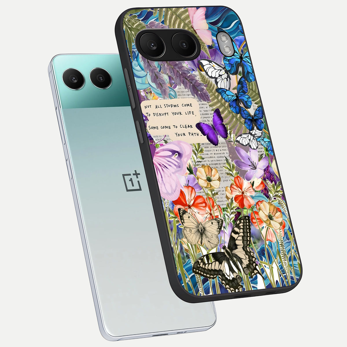  Storm Path Bloom phone case For Oneplus Nord 4 showing premium glass back cover with detailed artwork