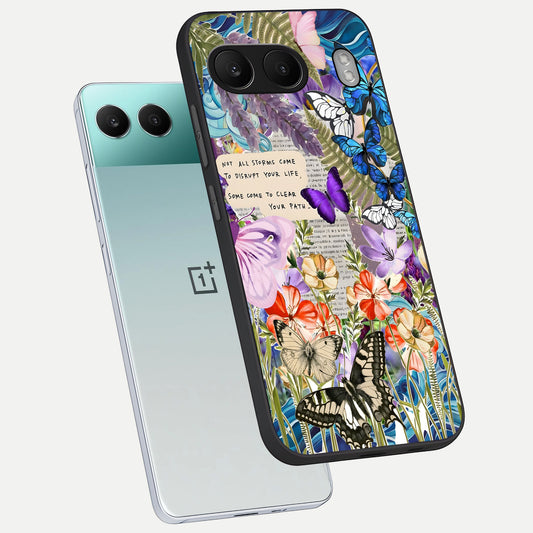  Storm Path Bloom phone case For Oneplus Nord 4 showing premium glass back cover with detailed artwork