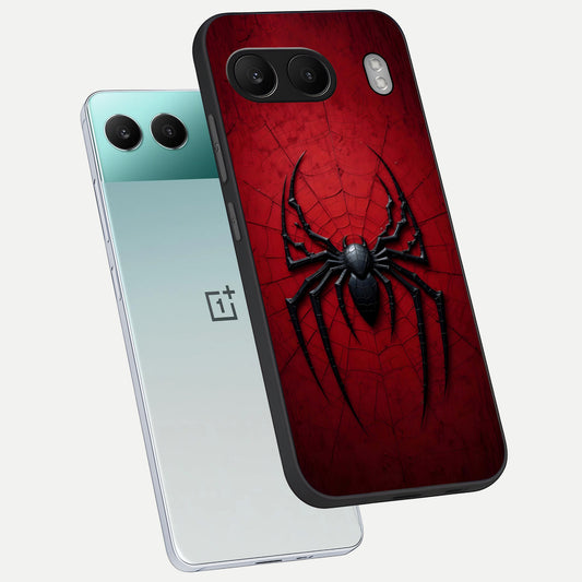  Superhero Web Emblem phone case For Oneplus Nord 4 showing premium glass back cover with detailed artwork