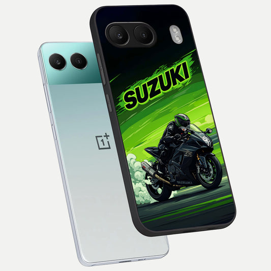  Suzuki Speed Beast phone case For Oneplus Nord 4 showing premium glass back cover with detailed artwork