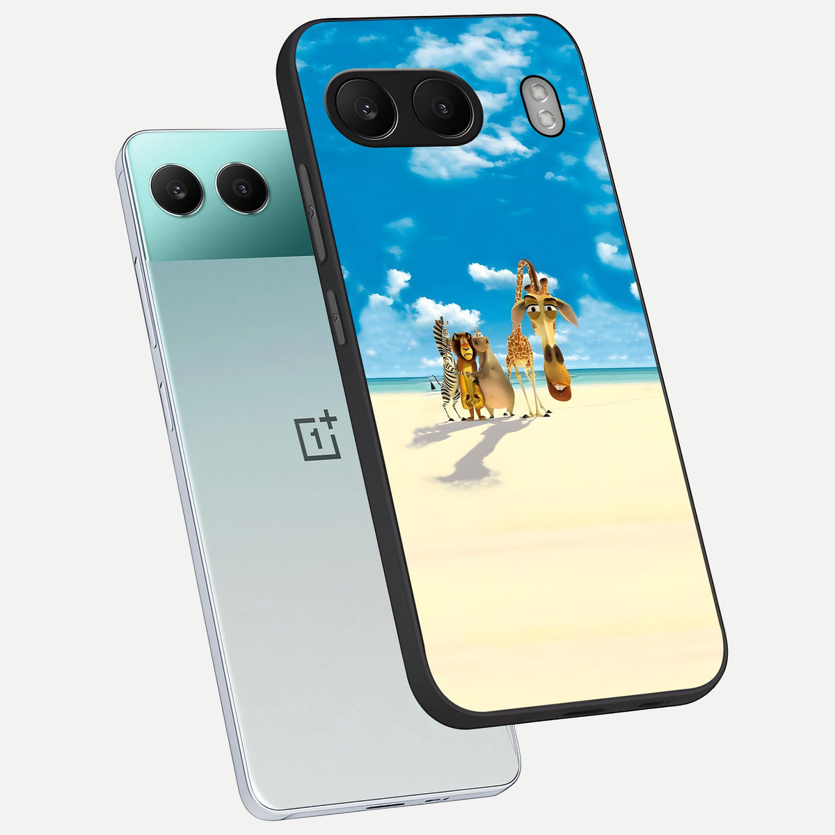  Tropical Fun Squad phone case For Oneplus Nord 4 showing premium glass back cover with detailed artwork