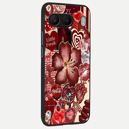  Aesthetic Little Freak back cover For Oneplus Nord 4 slim fit glass case with vibrant aesthetic design