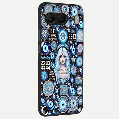  Angel Aura Shield back cover For Oneplus Nord 4 slim fit glass case with vibrant aesthetic design