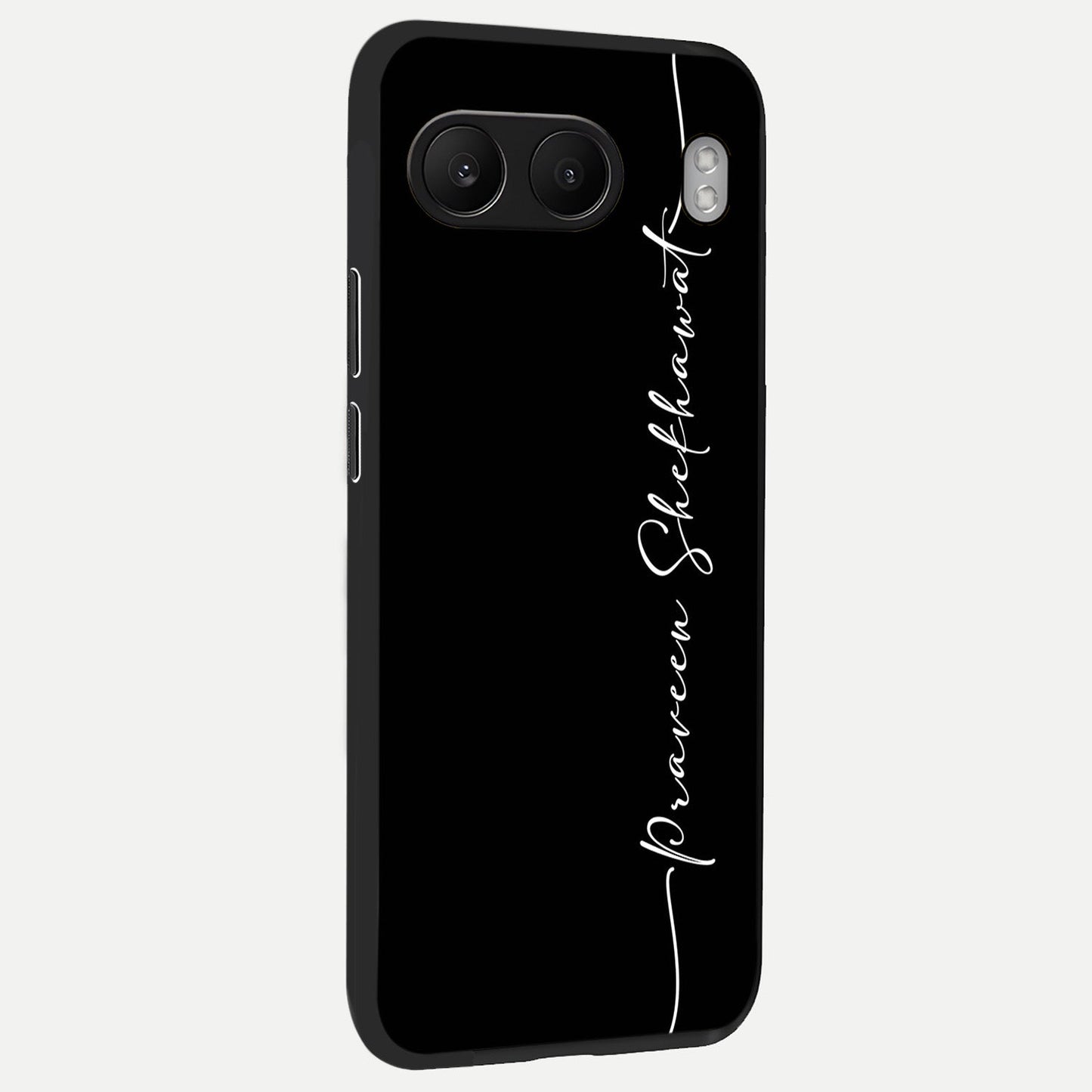  Black Tune Custom Name back cover For Oneplus Nord 4 slim fit glass case with vibrant aesthetic design