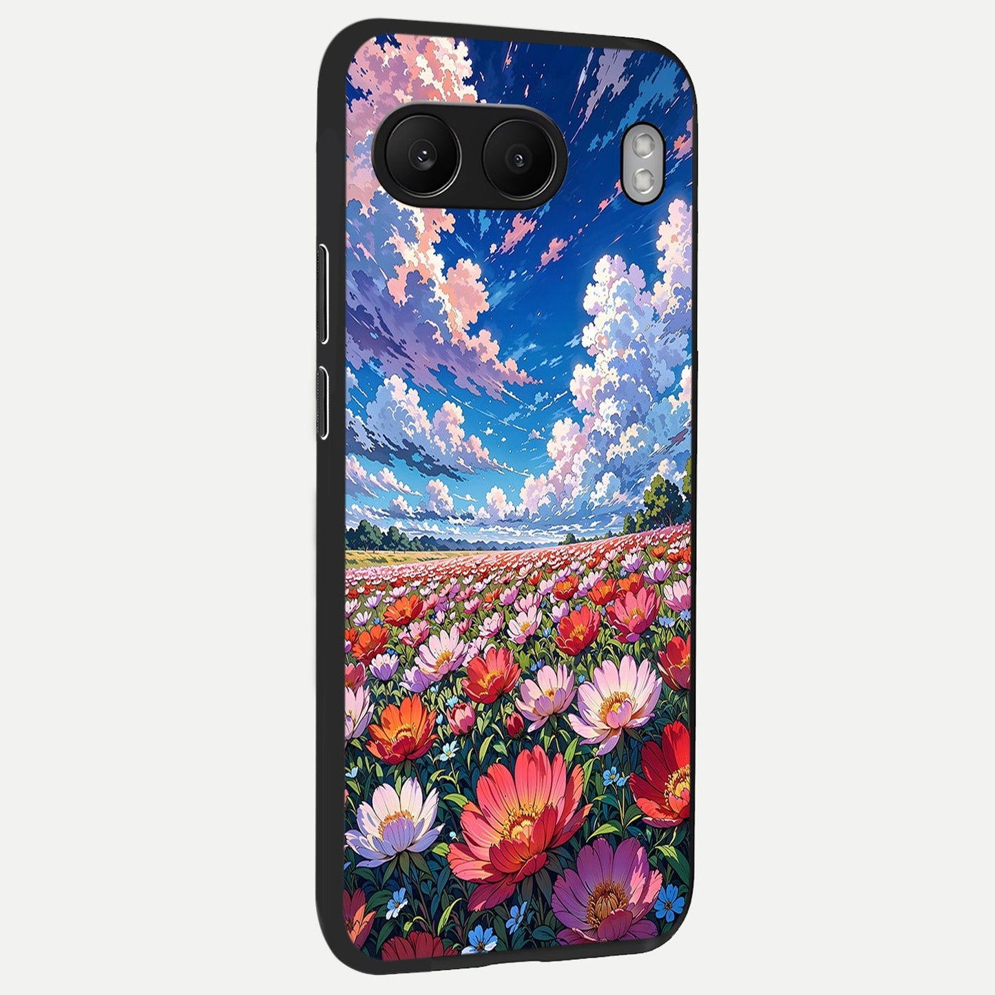  Blossom Sky Field back cover For Oneplus Nord 4 slim fit glass case with vibrant aesthetic design