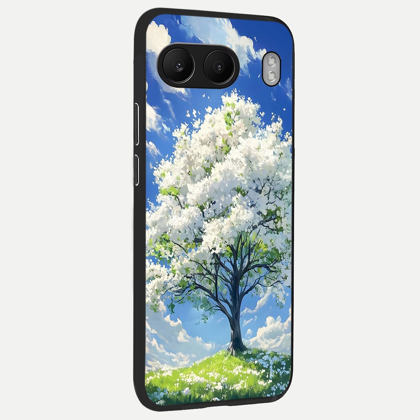  Blossom Sky Serenity back cover For Oneplus Nord 4 slim fit glass case with vibrant aesthetic design