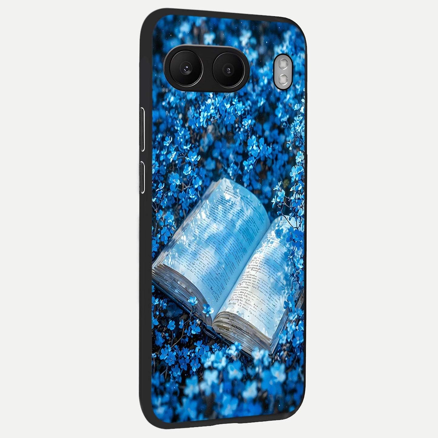  Blue Bloom Tales back cover For Oneplus Nord 4 slim fit glass case with vibrant aesthetic design