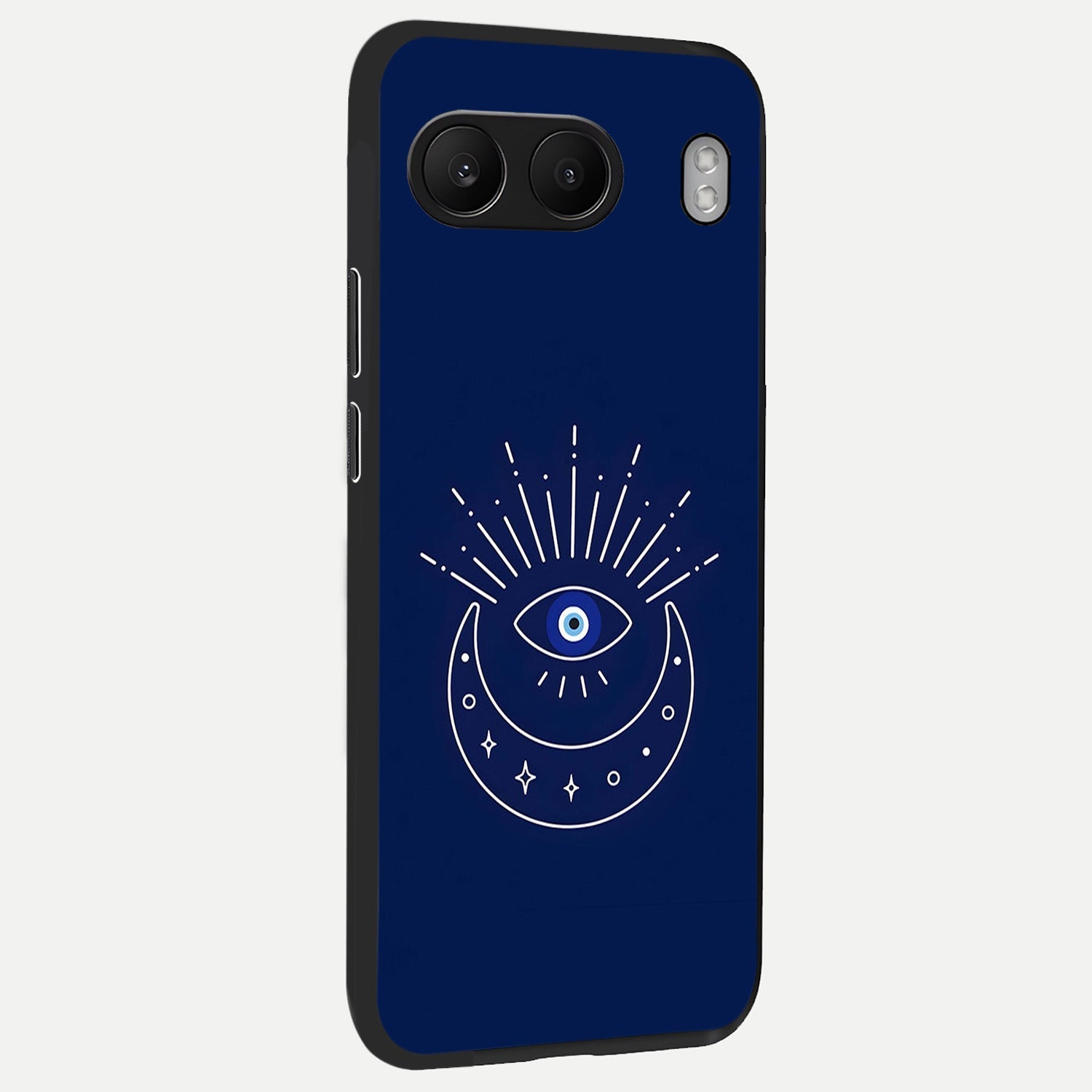  Blue Evil Eye back cover For Oneplus Nord 4 slim fit glass case with vibrant aesthetic design