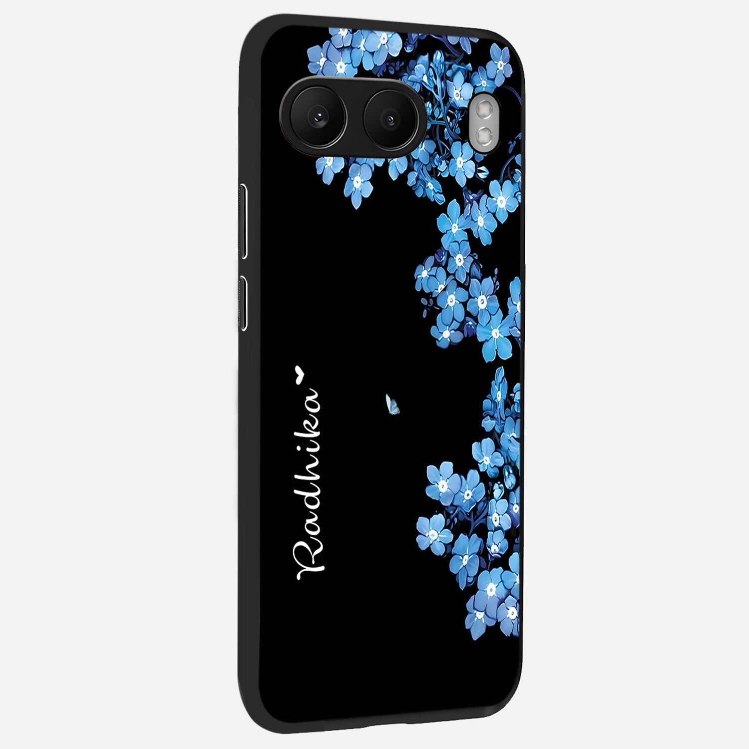  Blue Petal Dream Custom Name back cover For Oneplus Nord 4 slim fit glass case with vibrant aesthetic design