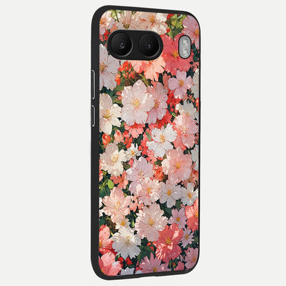  Blush Bloom Field back cover For Oneplus Nord 4 slim fit glass case with vibrant aesthetic design