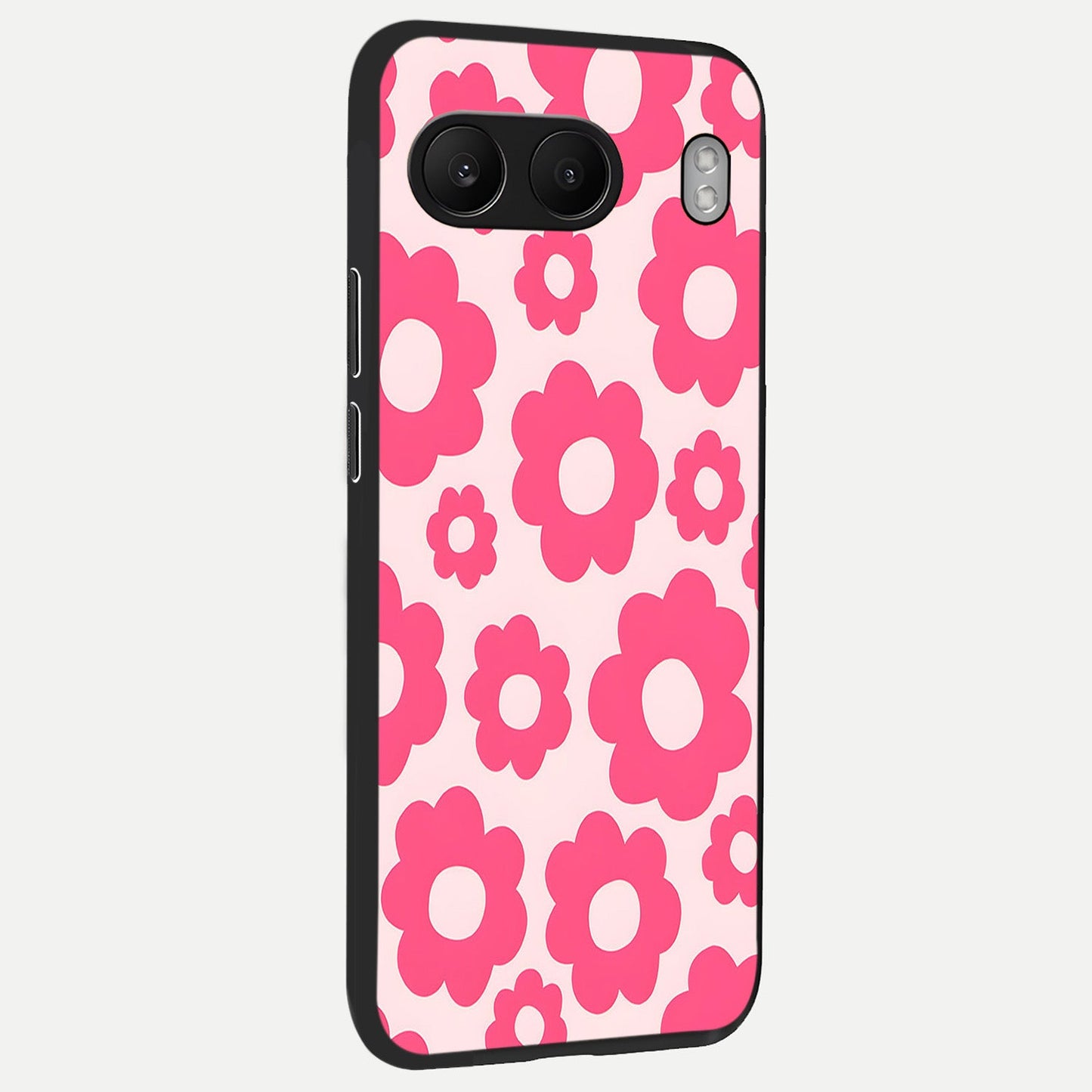 Blush Flower Pop back cover For Oneplus Nord 4 slim fit glass case with vibrant aesthetic design