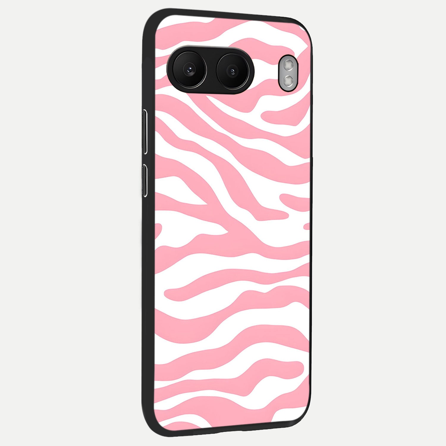  Blush Zebra Flow back cover For Oneplus Nord 4 slim fit glass case with vibrant aesthetic design