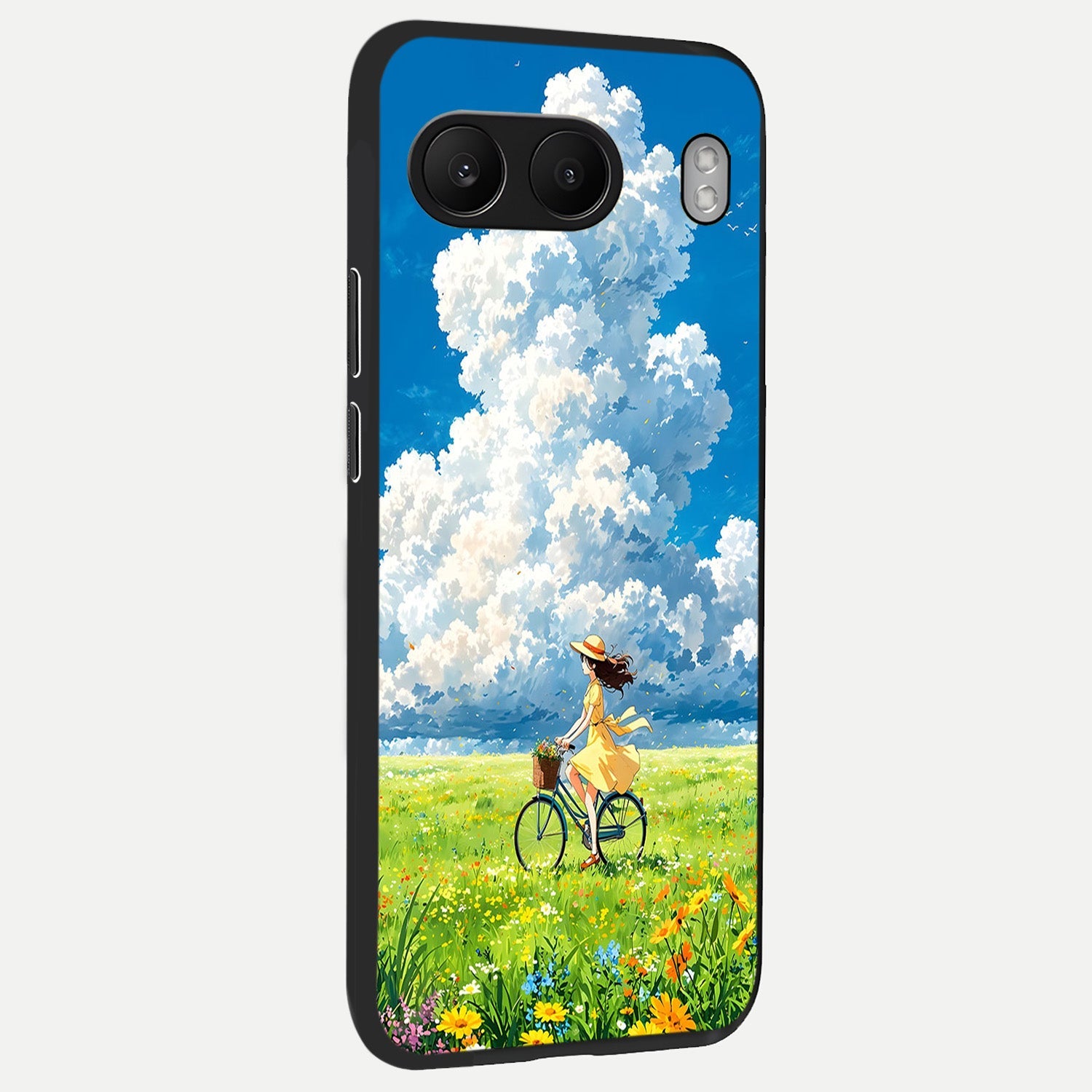  Breezy Meadow Ride back cover For Oneplus Nord 4 slim fit glass case with vibrant aesthetic design