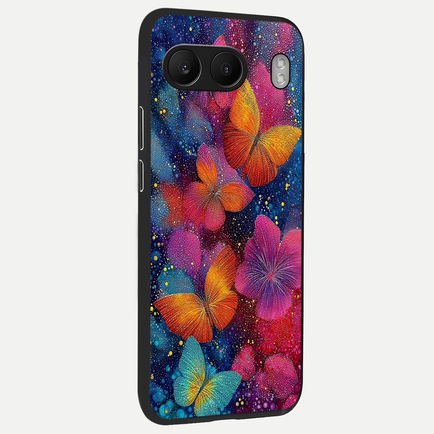  Butterfly Dream Mist back cover For Oneplus Nord 4 slim fit glass case with vibrant aesthetic design