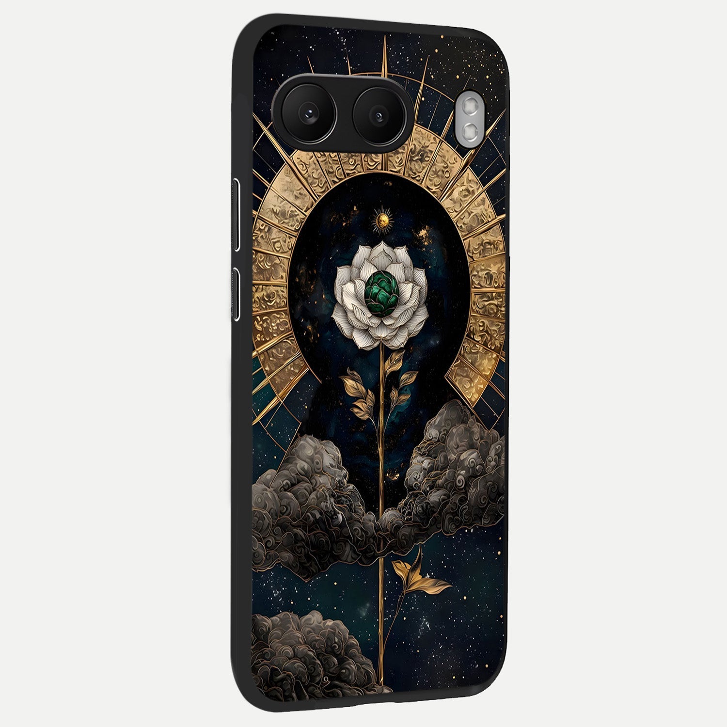  Celestial Lotus Morang back cover For Oneplus Nord 4 slim fit glass case with vibrant aesthetic design