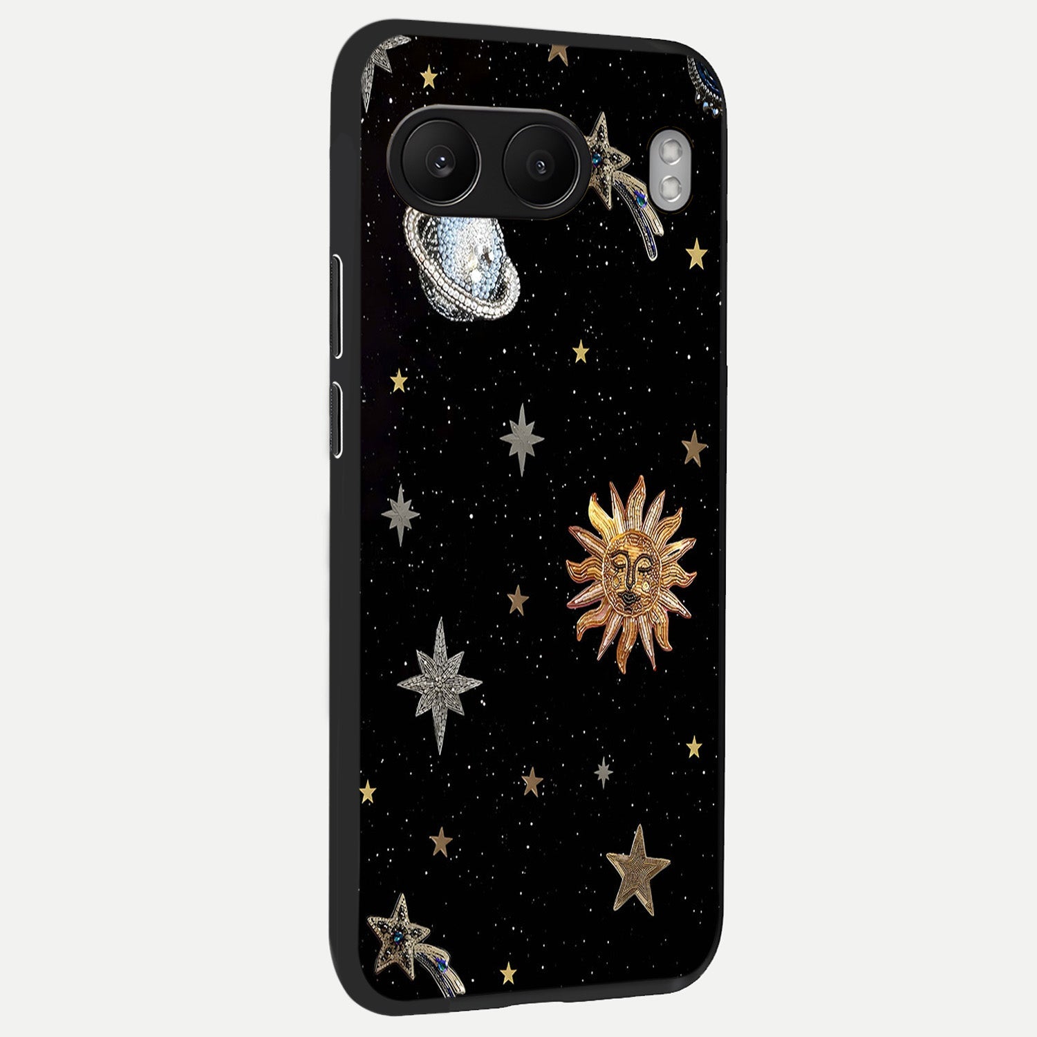  Celestial Moon With Stars back cover For Oneplus Nord 4 slim fit glass case with vibrant aesthetic design