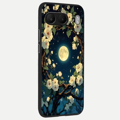  Celestial Moon And Flower back cover For Oneplus Nord 4 slim fit glass case with vibrant aesthetic design