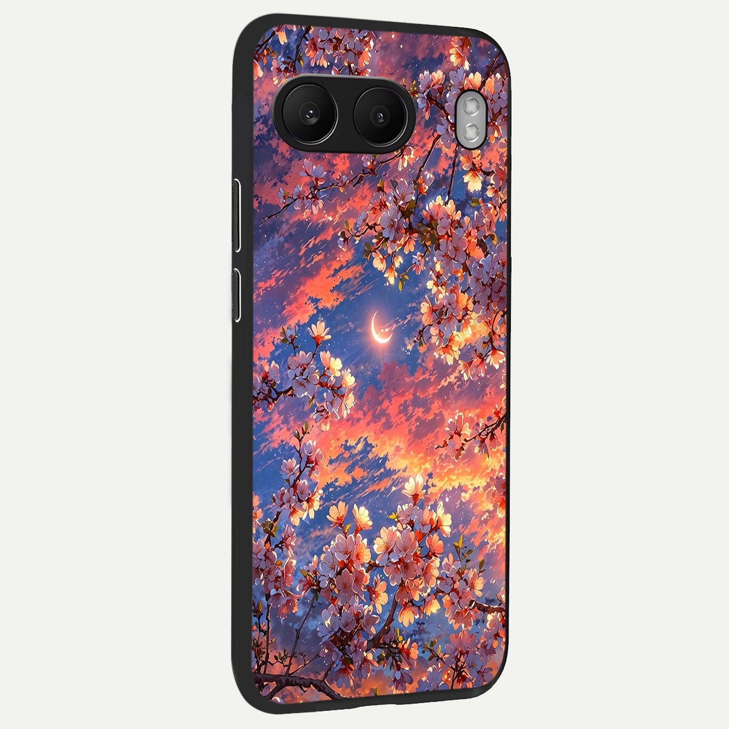  Celestial Sakura Sunset back cover For Oneplus Nord 4 slim fit glass case with vibrant aesthetic design