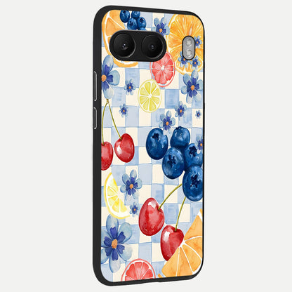  Citrus Bloom Joy back cover For Oneplus Nord 4 slim fit glass case with vibrant aesthetic design