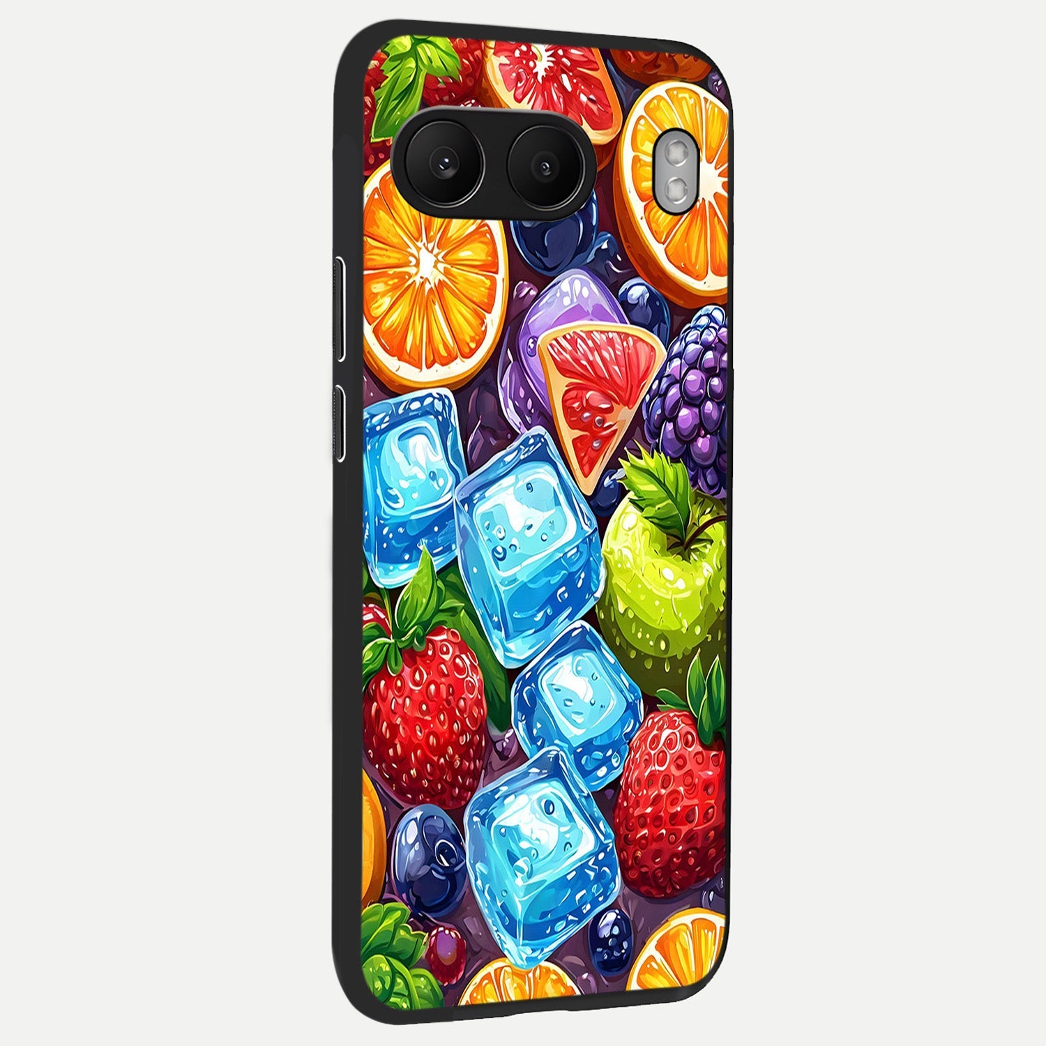  Colorful Fruits with Ice back cover For Oneplus Nord 4 slim fit glass case with vibrant aesthetic design