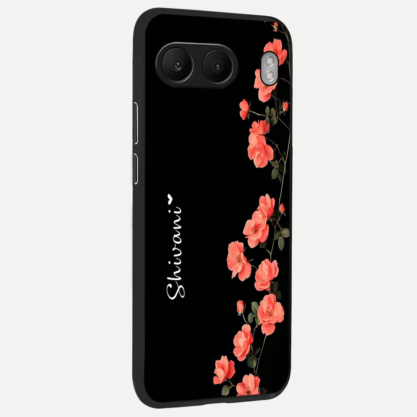 Crimson Bloom Grace Custom Name back cover For Oneplus Nord 4 slim fit glass case with vibrant aesthetic design