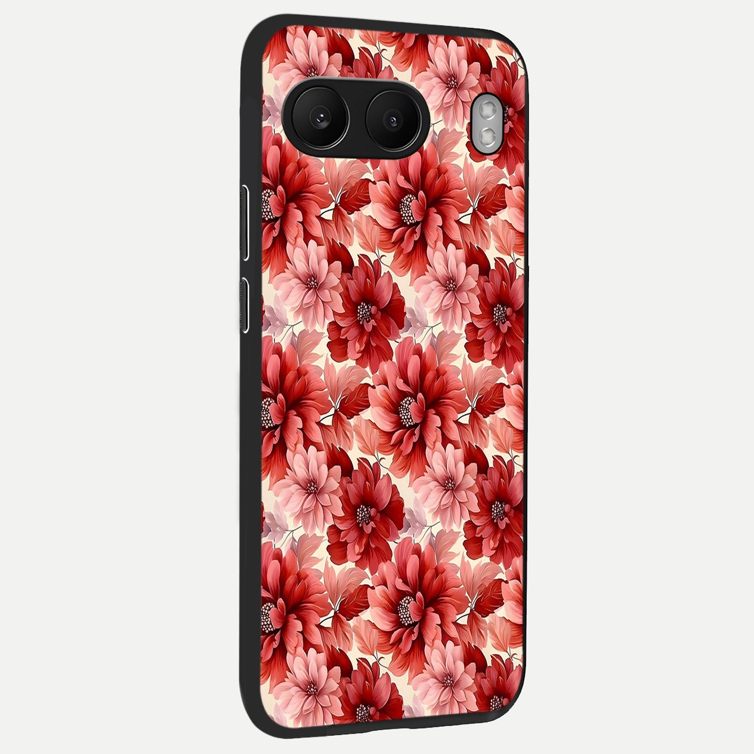  Crimson Love Petals back cover For Oneplus Nord 4 slim fit glass case with vibrant aesthetic design