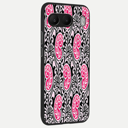  Crimson Paisley Charm back cover For Oneplus Nord 4 slim fit glass case with vibrant aesthetic design