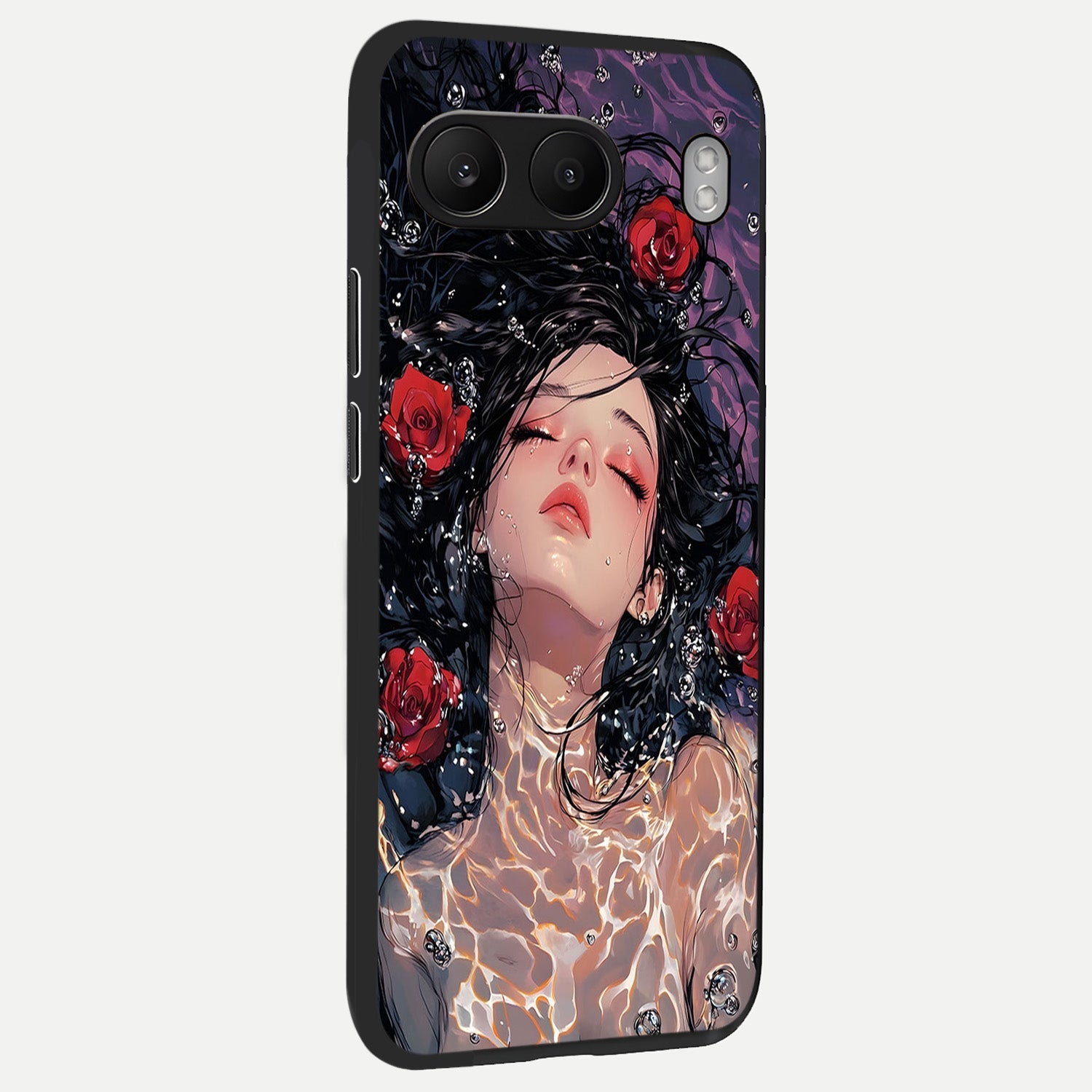  Crimson Rose Serenity back cover For Oneplus Nord 4 slim fit glass case with vibrant aesthetic design