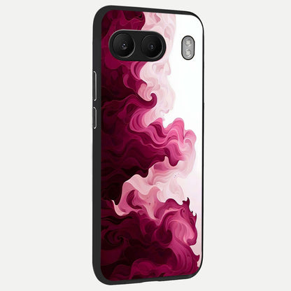  Crimson Wave Flow back cover For Oneplus Nord 4 slim fit glass case with vibrant aesthetic design