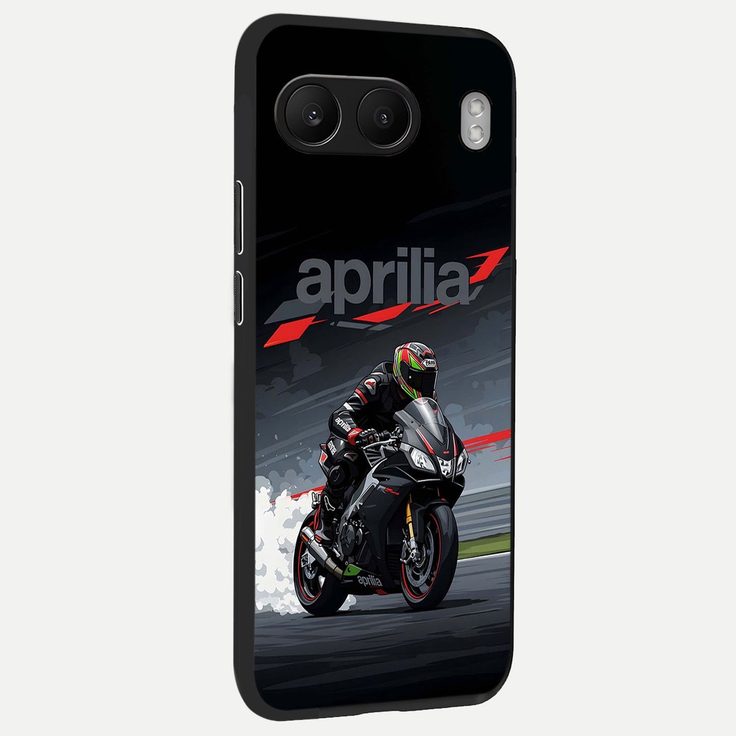  Dark Aprilla back cover For Oneplus Nord 4 slim fit glass case with vibrant aesthetic design