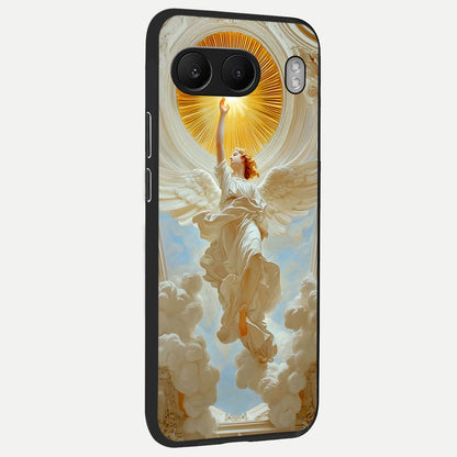  Divine Light Angel back cover For Oneplus Nord 4 slim fit glass case with vibrant aesthetic design