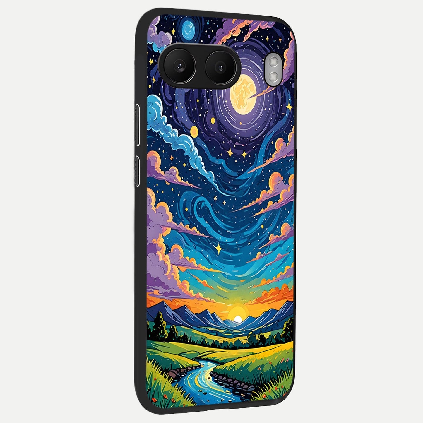  Dreamy Night Landscape back cover For Oneplus Nord 4 slim fit glass case with vibrant aesthetic design